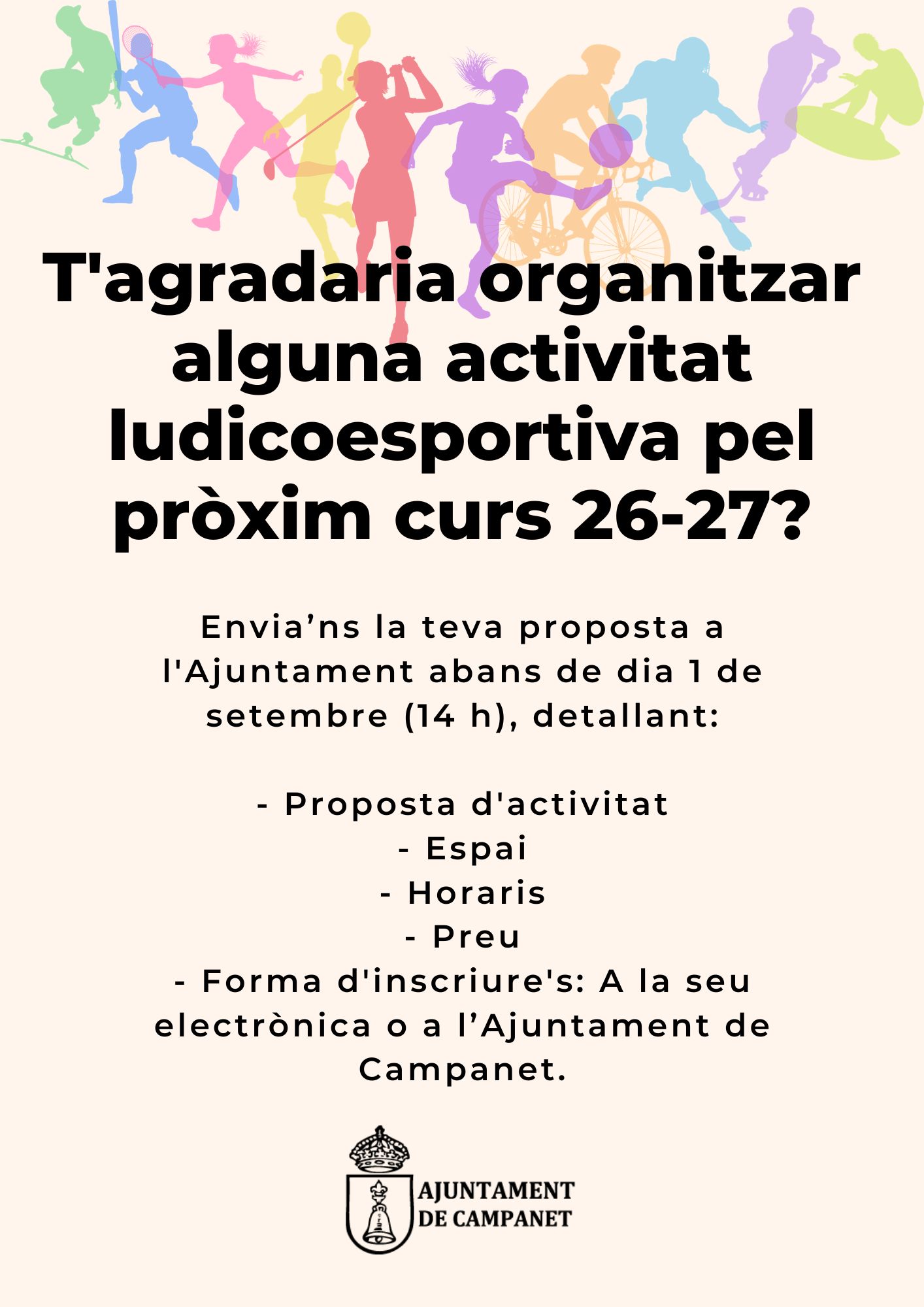 PROGRAMACIÓ ACTIVITATS LUDICOESPORTIVES