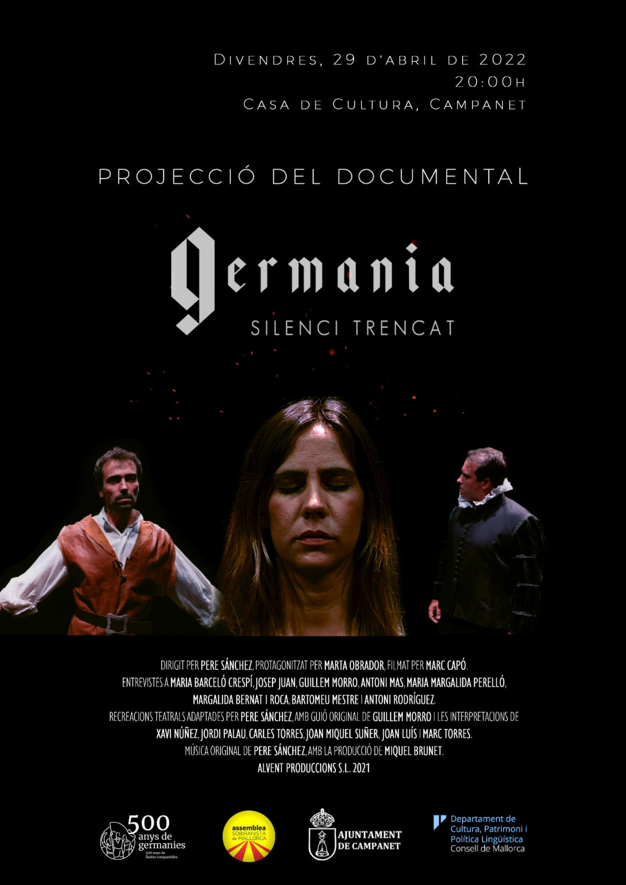 PROJECCIÓ DEL DOCUMENTAL "GERMANIA, SILENCI TRENCAT"