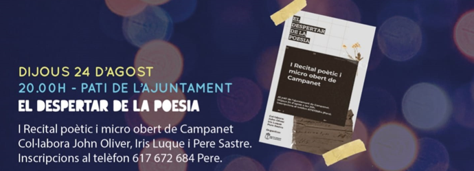 I Recital de poesia i micro obert de Campanet