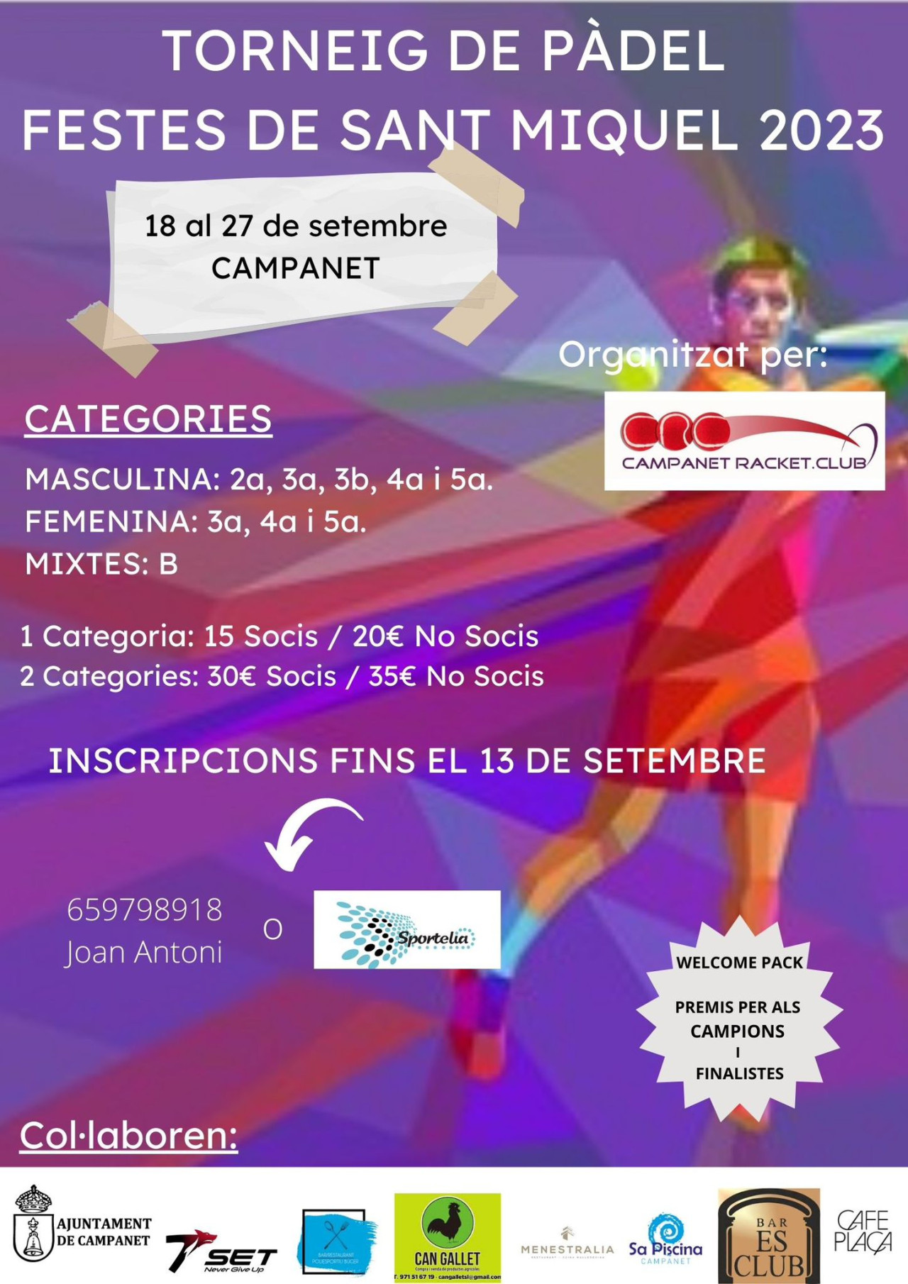 Torneig de pàdel Festes Sant Miquel