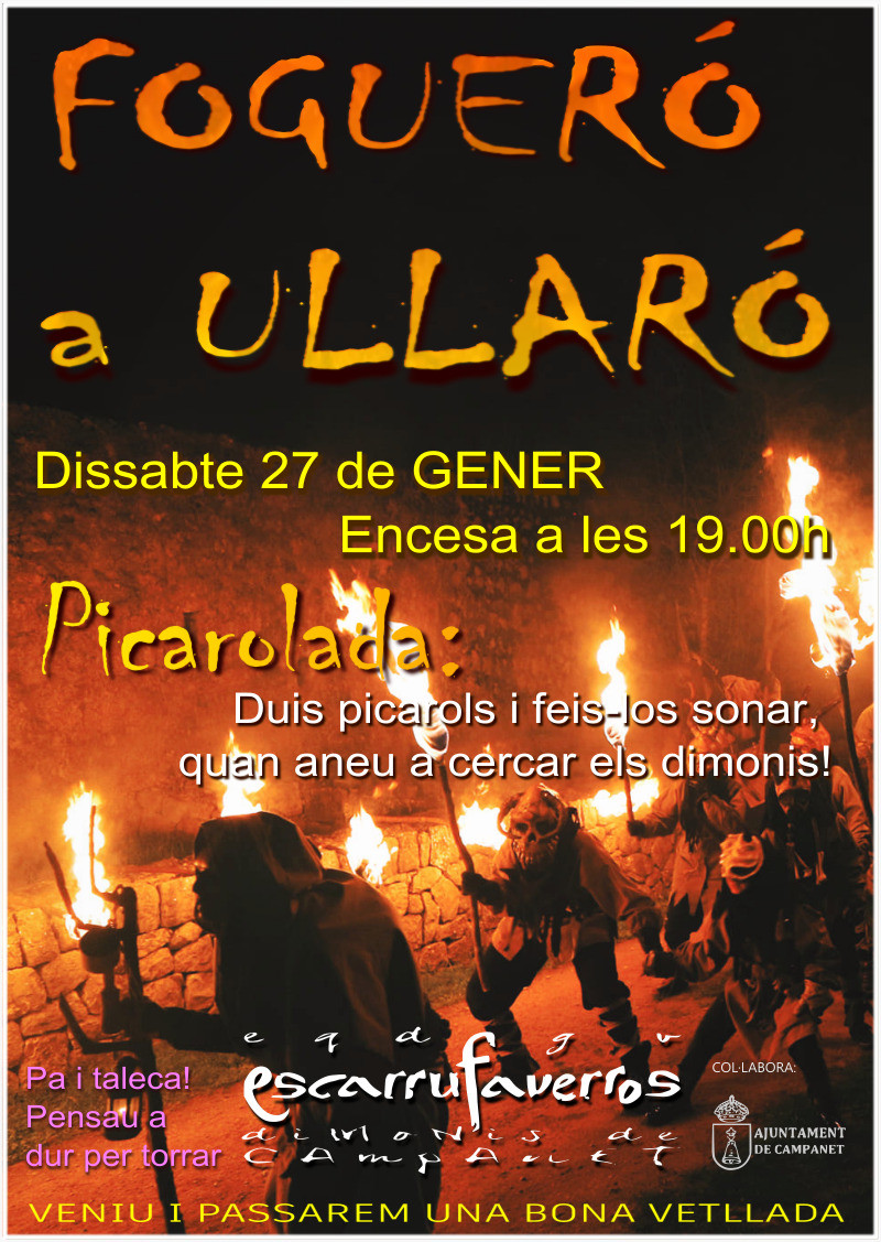 Fogueró a Ullaró: Escarrufaverros dimonis de Campanet