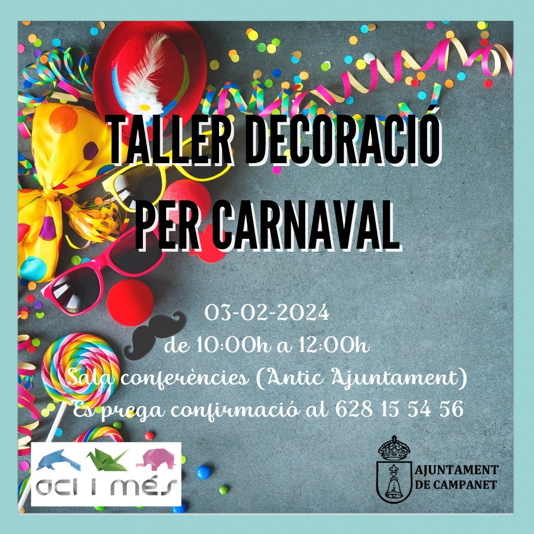 Taller de decoració per Carnaval