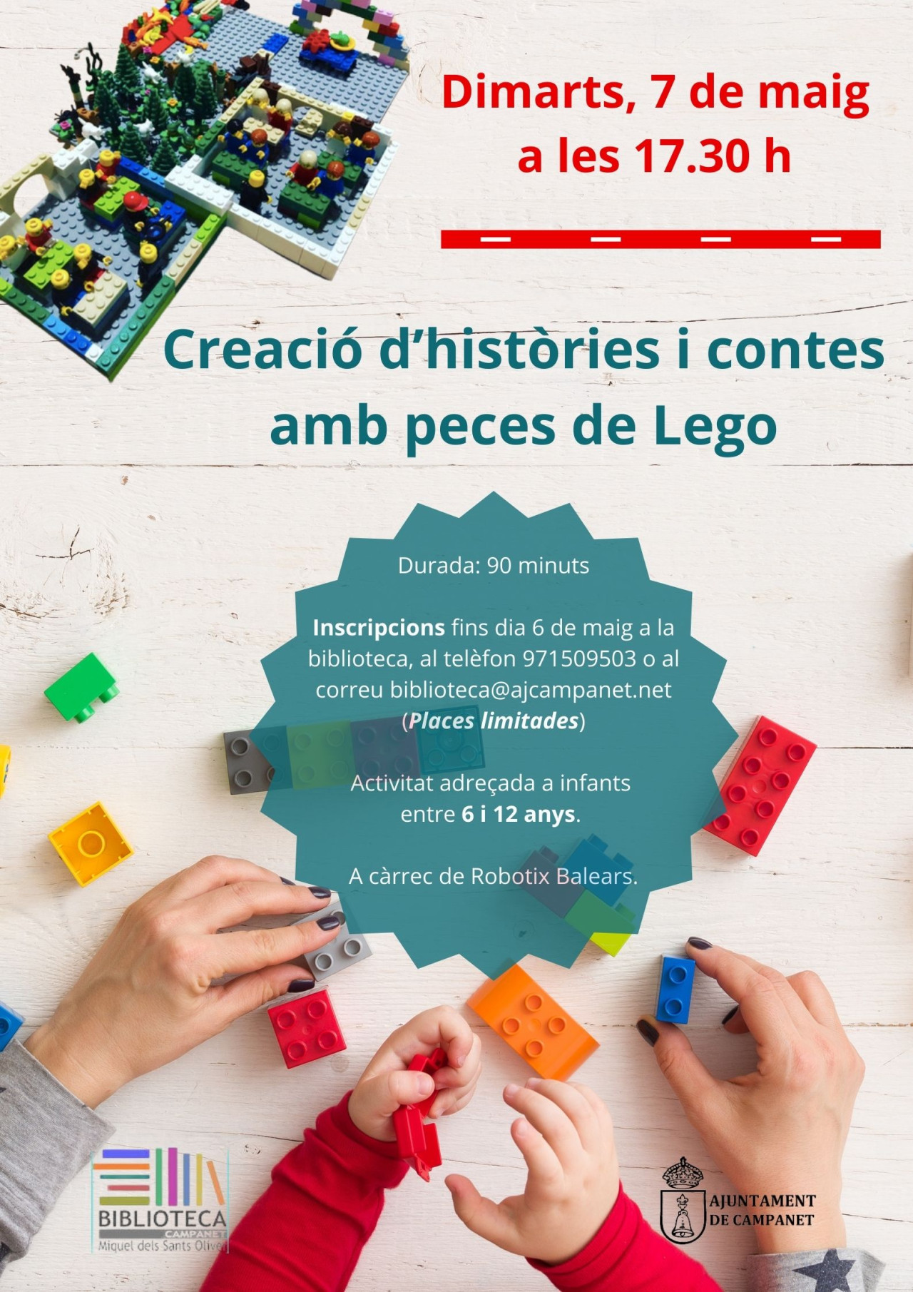 Taller de creació d'històries i contes amb peces de Lego