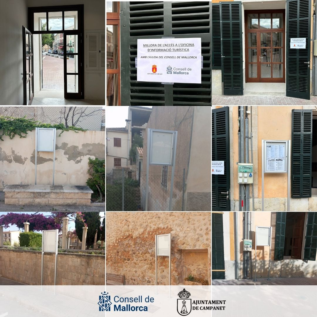 Actuacions de millora i la instal·lació de plafons informatius