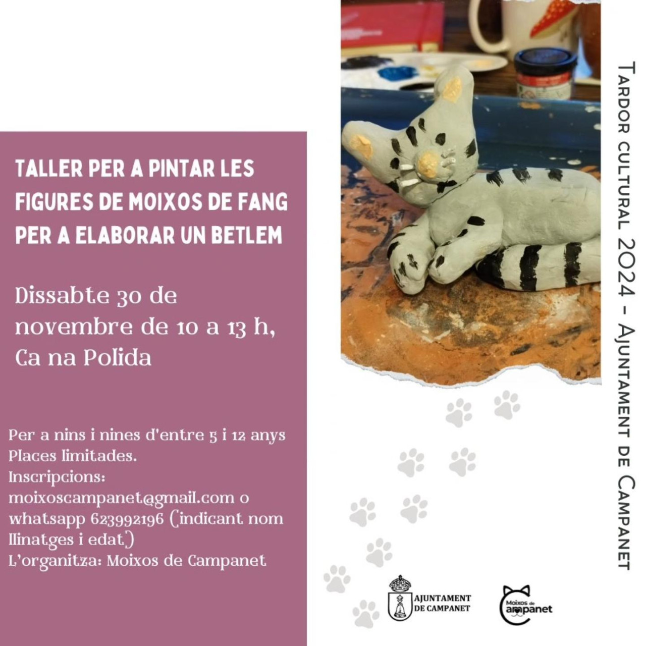 Taller per a pintar les figures de moixos de fang