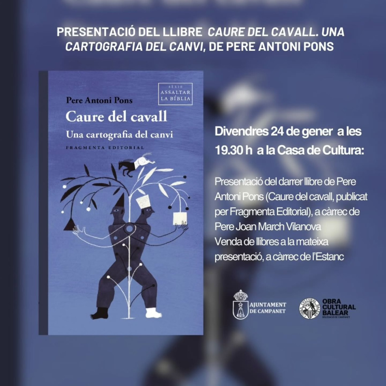 Presentació del llibre "Caure del cavall. Una cartografia del canvi"