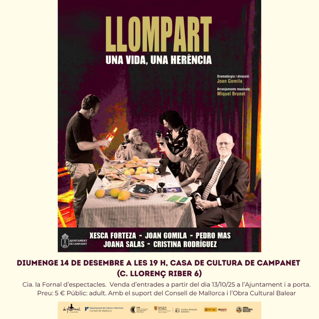 Teatre: Llompart, una vida, una herència
