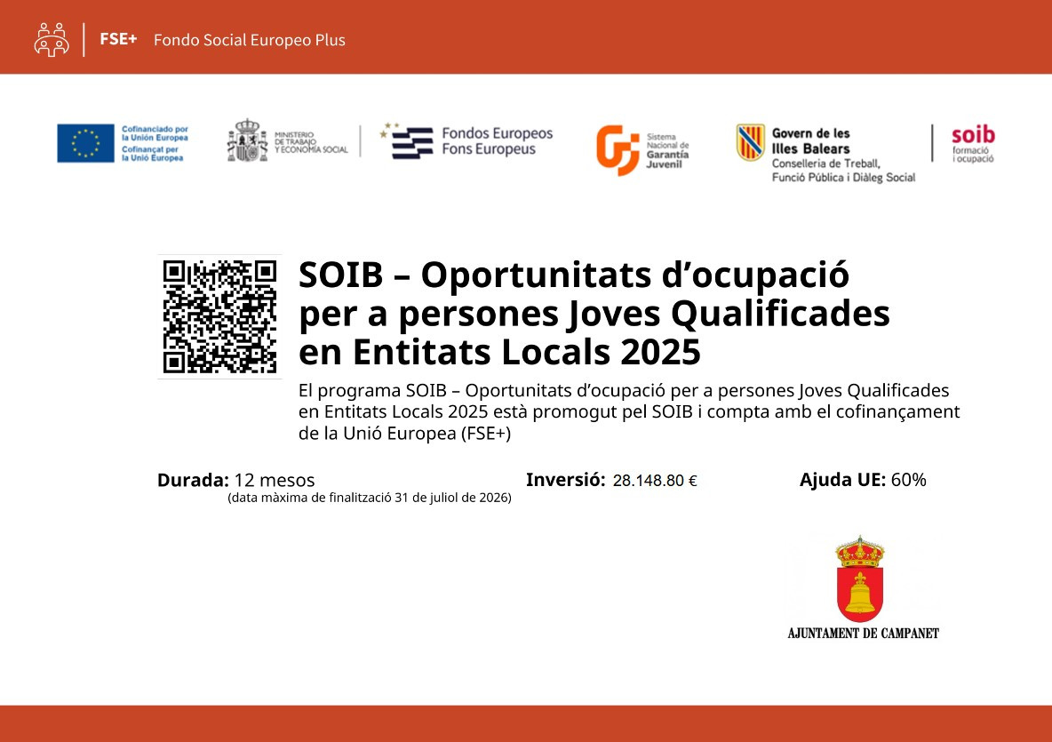 SOIB Jove: Qualificats Entitats Locals 2025