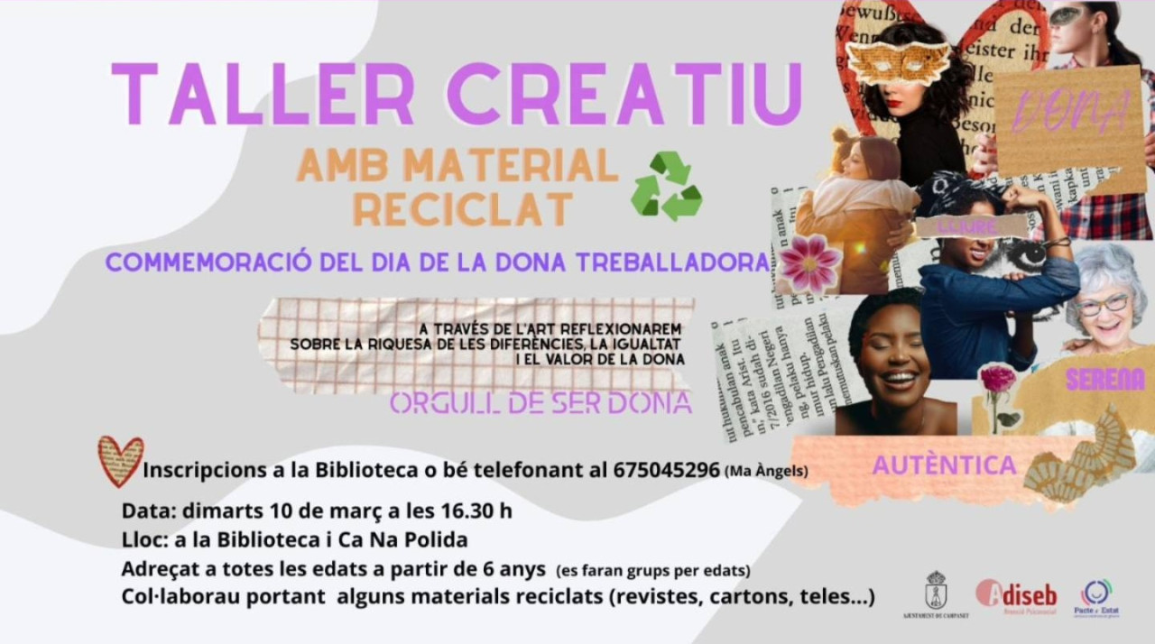 Taller creatiu amb material reciclat